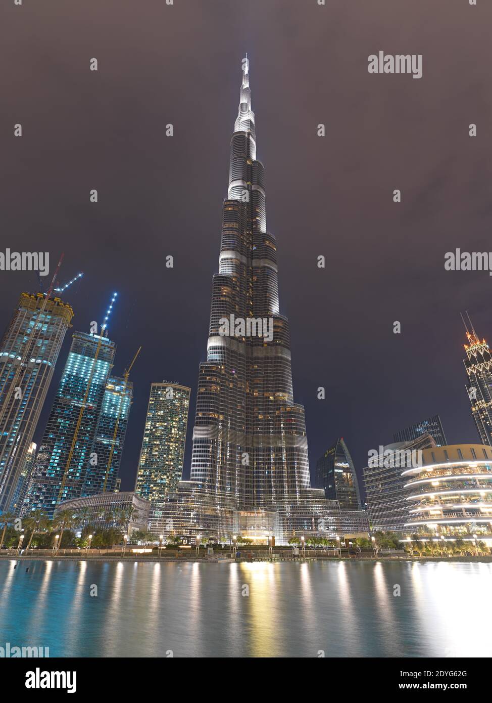 Centre-ville de Dubaï, Burj Dubai, région de Burj Khalifa aux Émirats Arabes Unis Banque D'Images