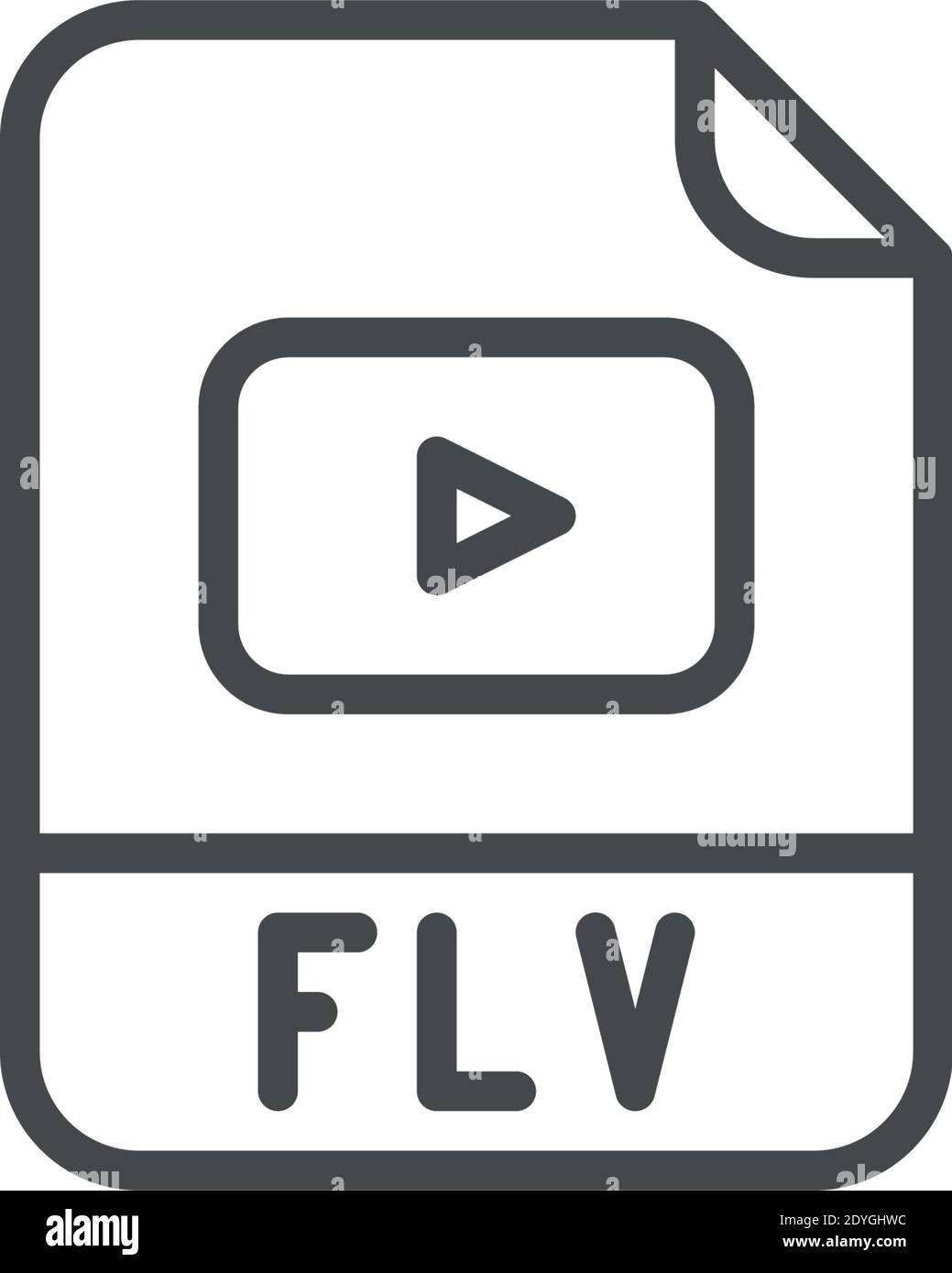 flv vector icon illustration moderne de vecteur simple Illustration de Vecteur