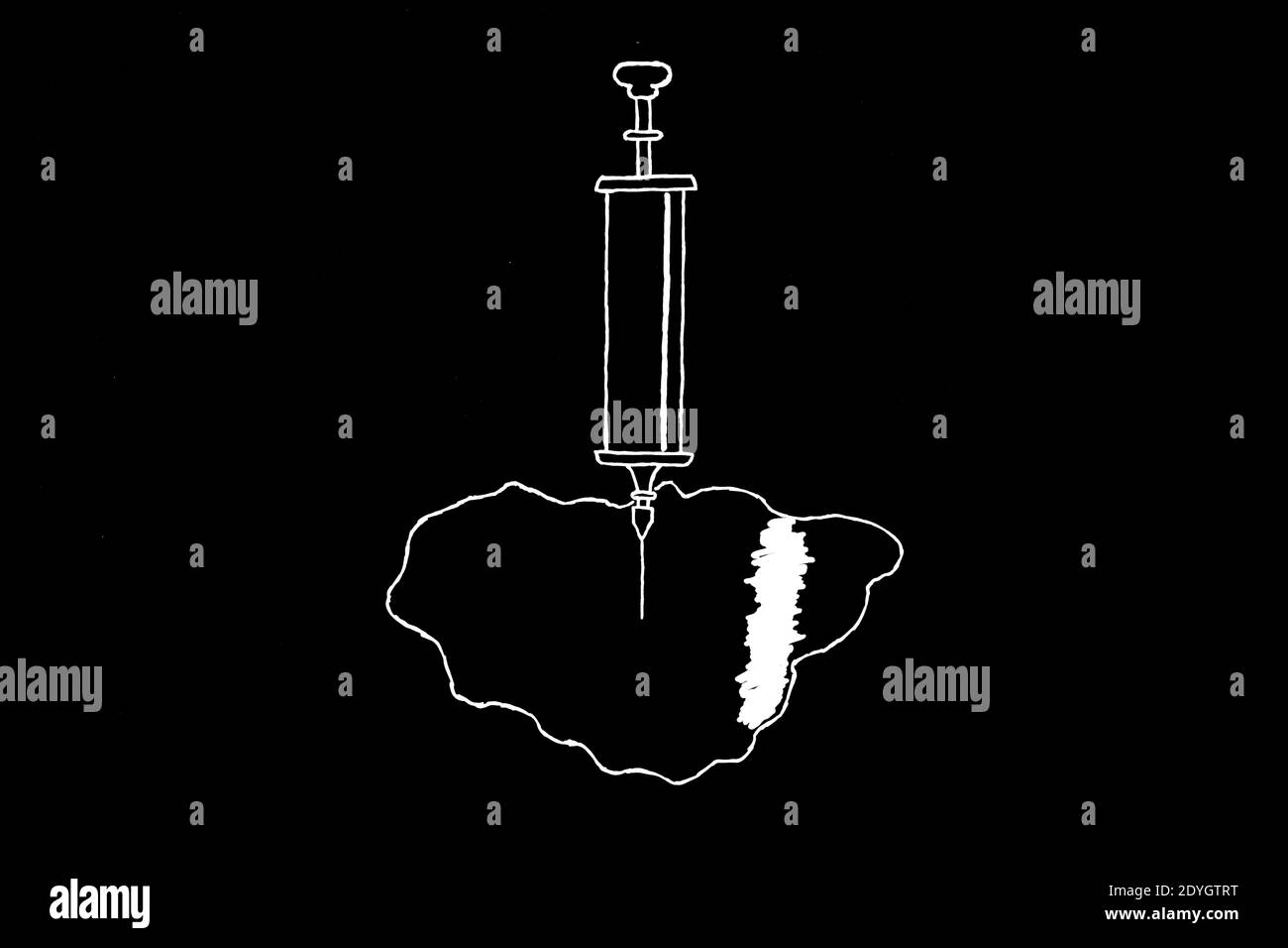 Illustration de l'état de santé. Dessin d'illustration au jet de la sante. Banque D'Images