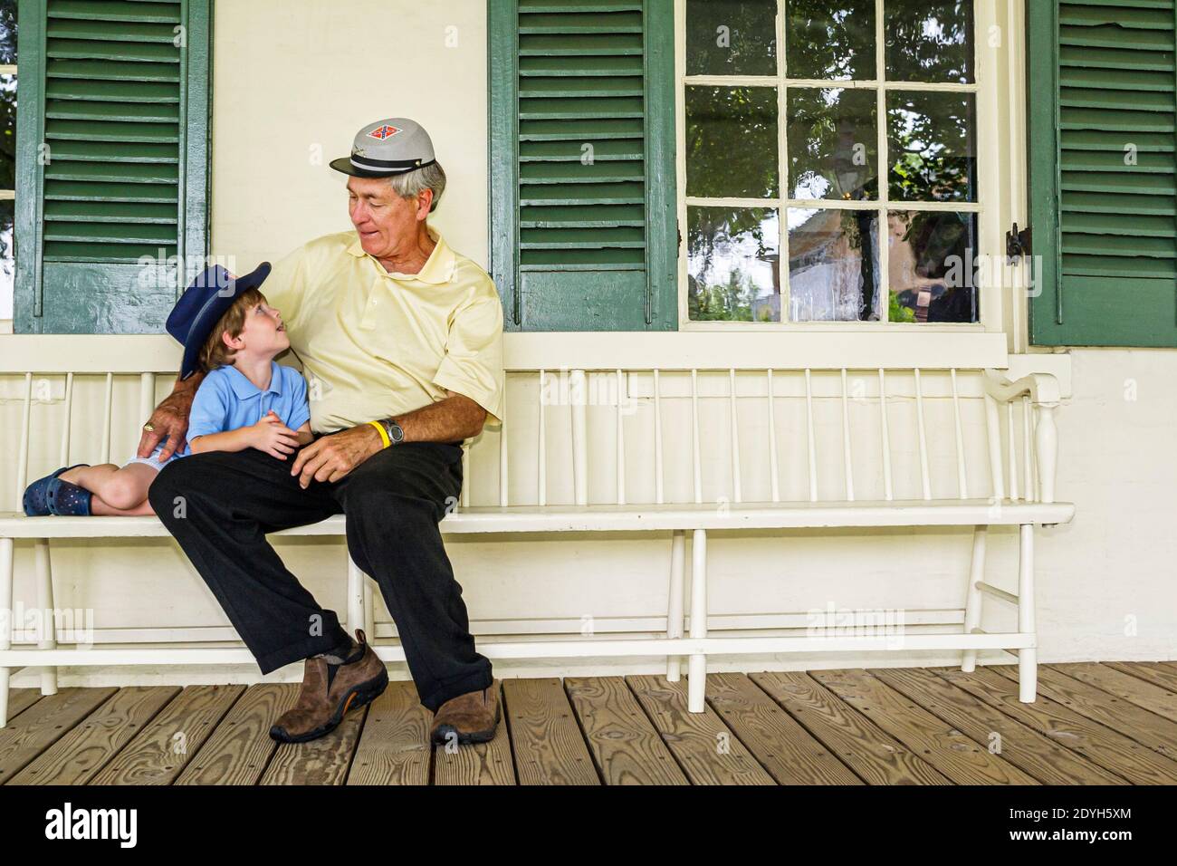 Alabama Florence Pope's Tavern Museum, histoire locale 18e siècle arrêt de stagecoach garçon grand-père, Banque D'Images