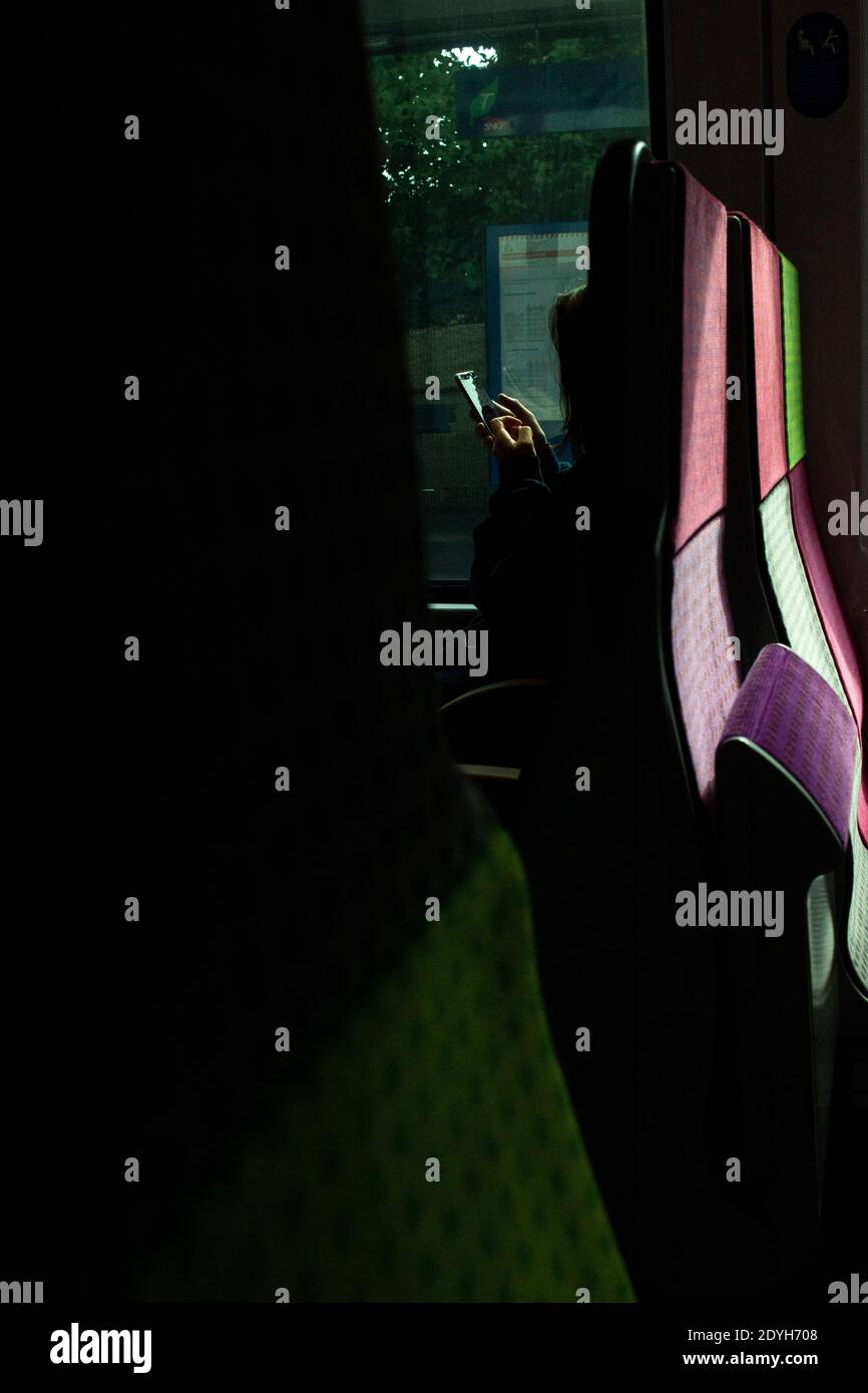 Lllustration de la vie quotidienne à Paris, France. Lllustration du quotidien à Paris en France. Banque D'Images