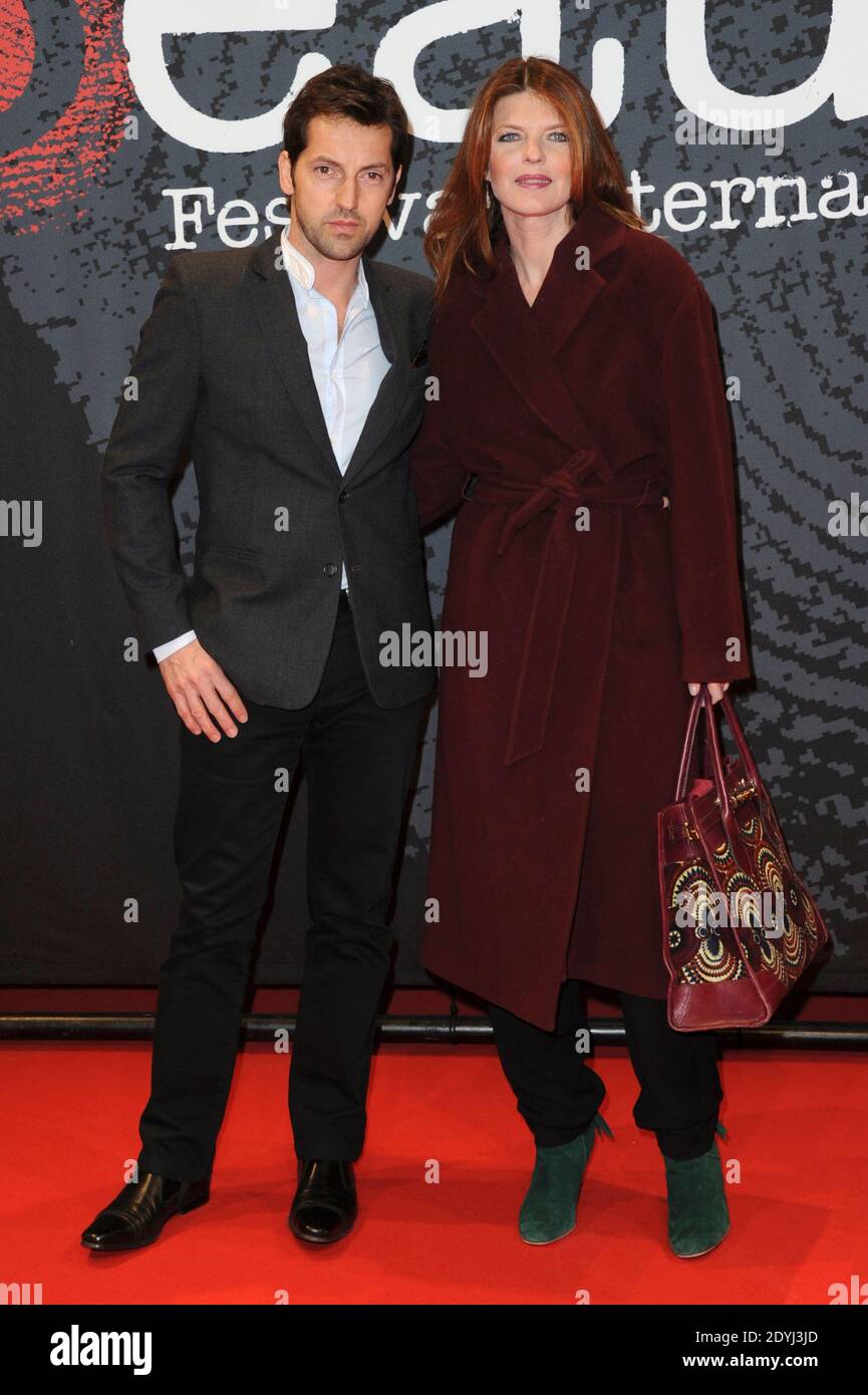 Frédéric Diefenthal et son épouse Gwendoline Hamon assistent à la première de 'stoker' lors du 5ème Festival du film Policier de Beaune, le 5 avril 2013. Photo d'Aurore Marechal/ABACAPRESS.COM Banque D'Images