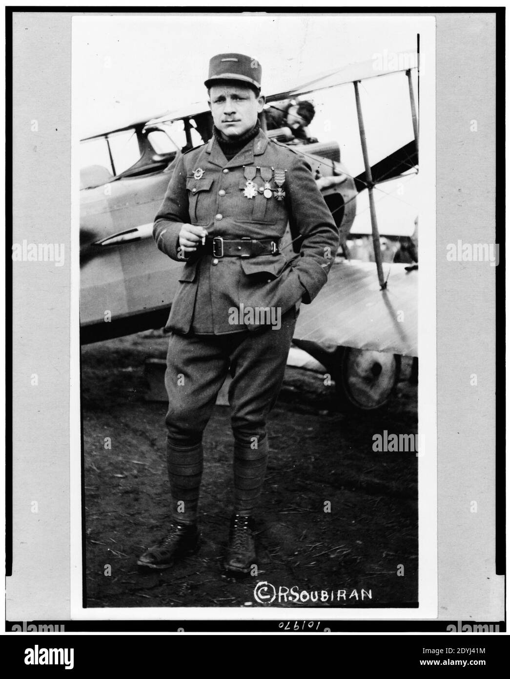 Lafayette Escadrille, lieutenant Raoul Lufbury (c.-à-d. Lufbery), Guerre mondiale 1914-1918 Banque D'Images