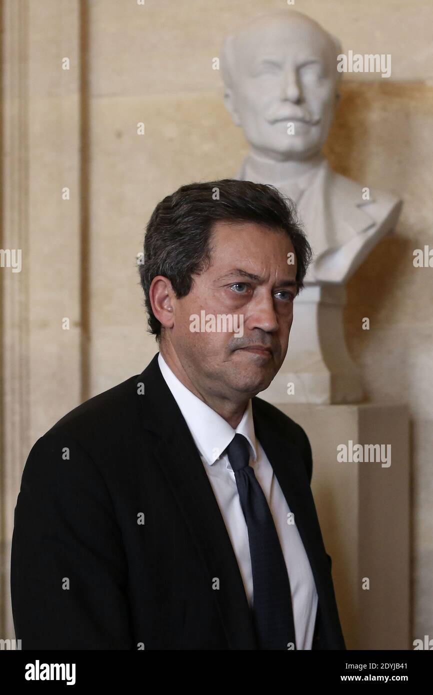 Georges Fenech, député de l'UMP, est photographié à la salle des quatre colonnes à l'Assemblée nationale, à Paris, le 16 avril 2013. Photo de Stephane Lemouton/ABACAPRESS.COM Banque D'Images