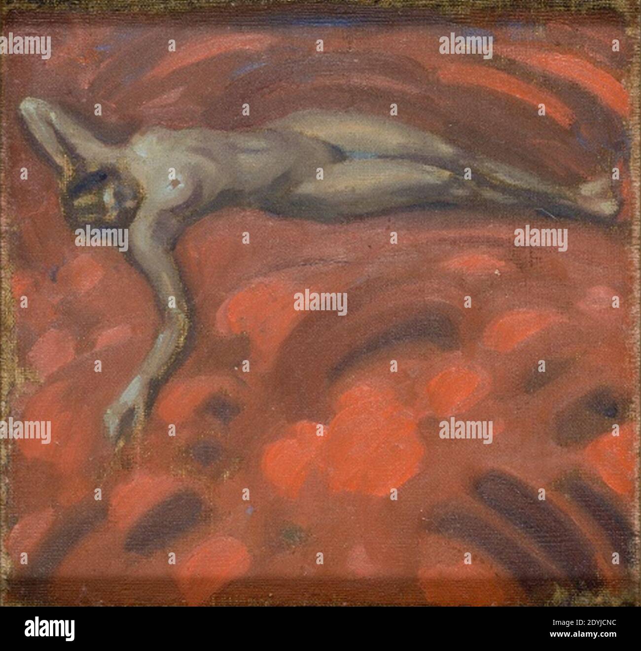 Lamav akt - Lilled aknal Oskar Kallis Banque D'Images