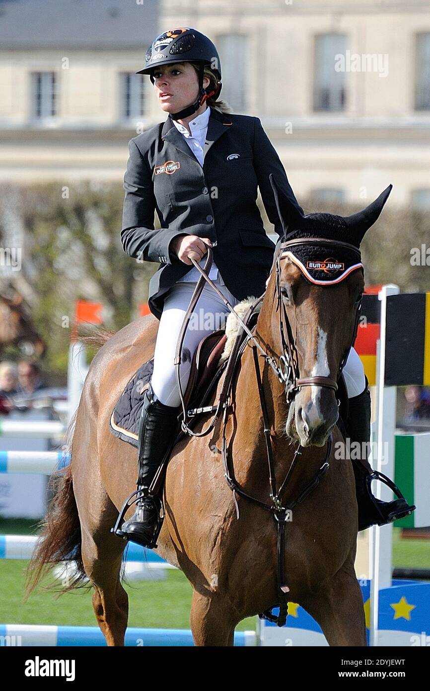 Sophie Tapie participe au saut du salon international de Chantilly à Chantilly, dans le nord-est de Paris, en France, le 20 avril 2013. Photo de Nicolas Briquet/ABACAPRESS.COM Banque D'Images