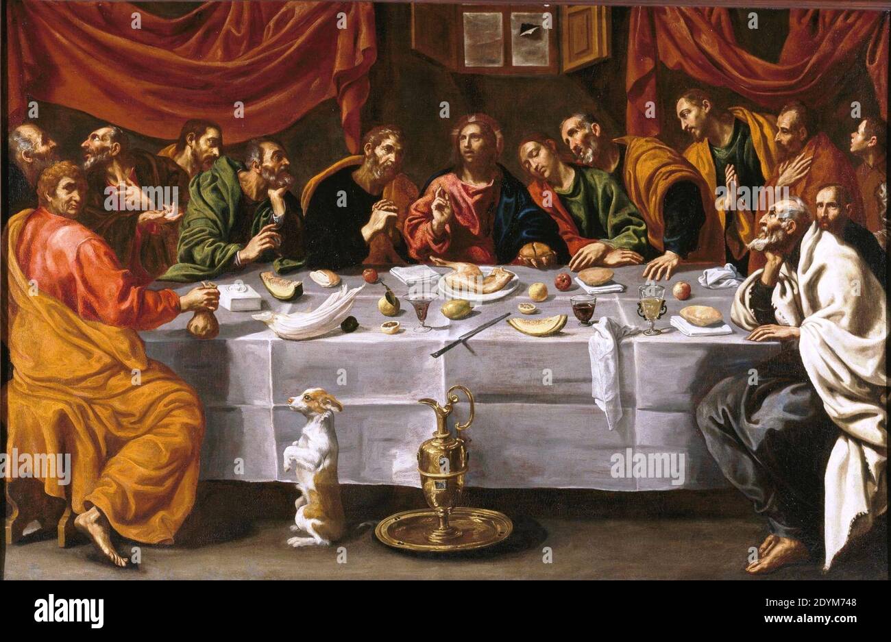 La última Cena, de Luis Tristán Banque D'Images