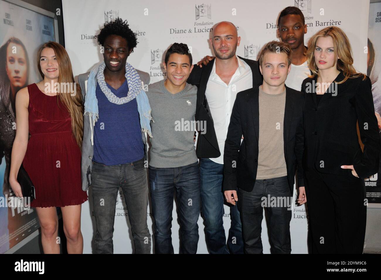 Les Petit Princes Film Amelie Chavaudra, Ralph Amoussou, Samy Seghir, Vianney Lebasque, Paul  Bartel, Ahmed Drame et Margot Bancilhon assistaient à la première du film « les  petits Princes » au Drugstore Publicis à Paris, France,