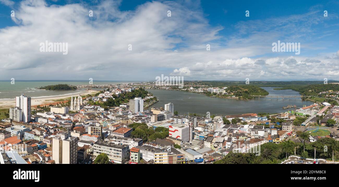 Vue panoramique aérienne de la ville d'Ilhéus Bahia Brésil Banque D'Images