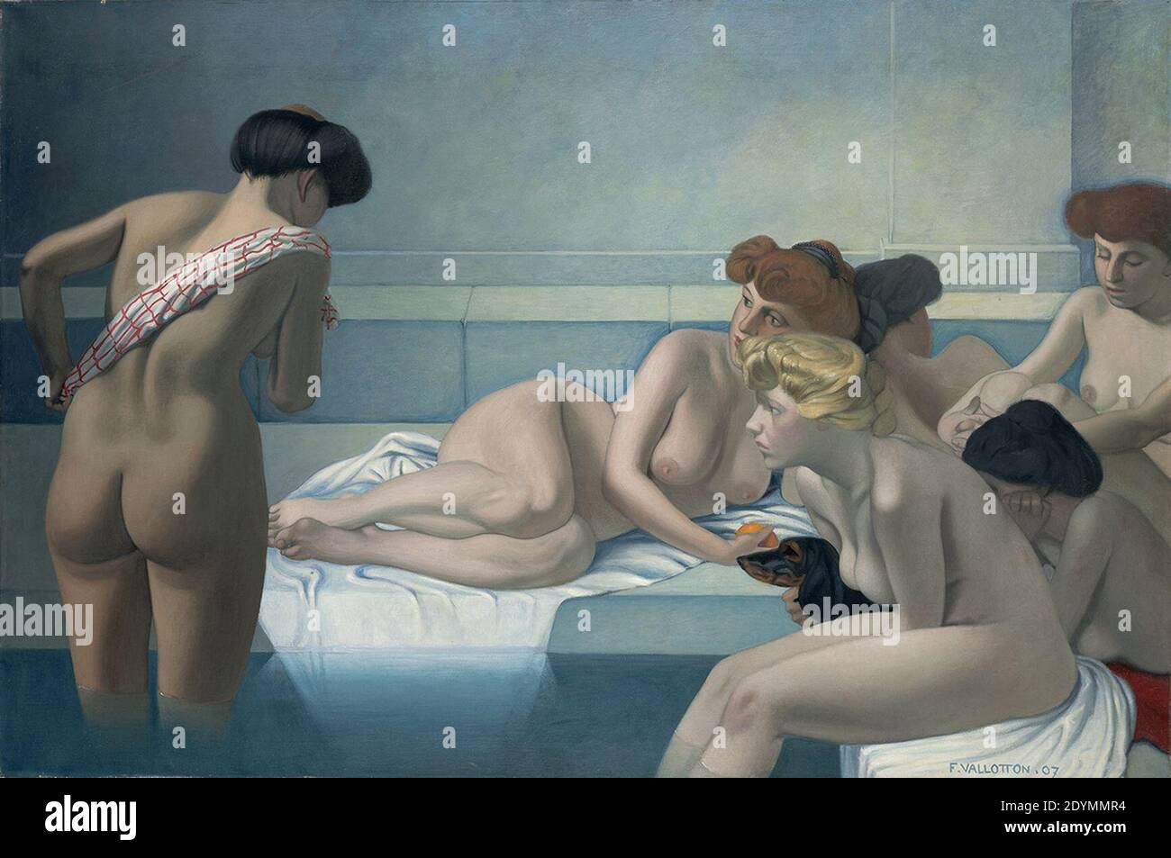 Le bain turc - Félix Edouard Vallotton. Banque D'Images