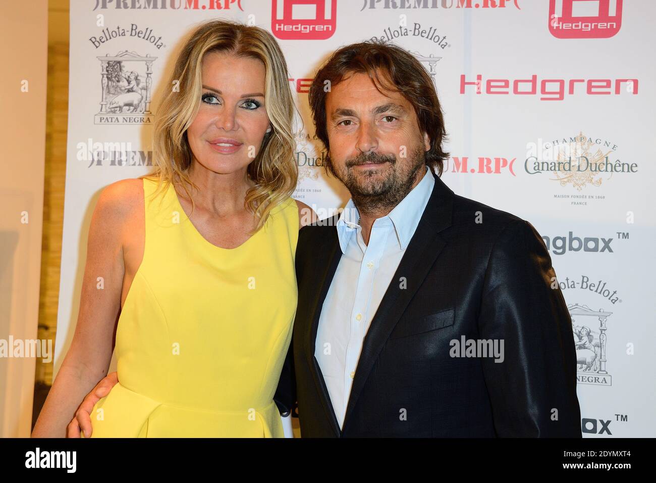 Henri Leconte et son épouse Florentine assistent à la fête d'ouverture du magasin Hedgren à Paris, en France, le 27 juin 2013. Photo de Nicolas Briquet/ABACAPRESS.COM Banque D'Images