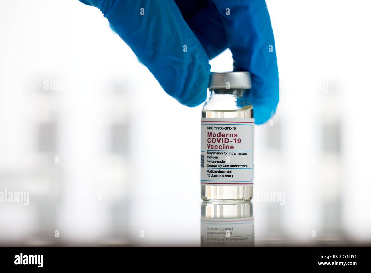 Flacons de vaccin Moderna COVID-19 Banque D'Images