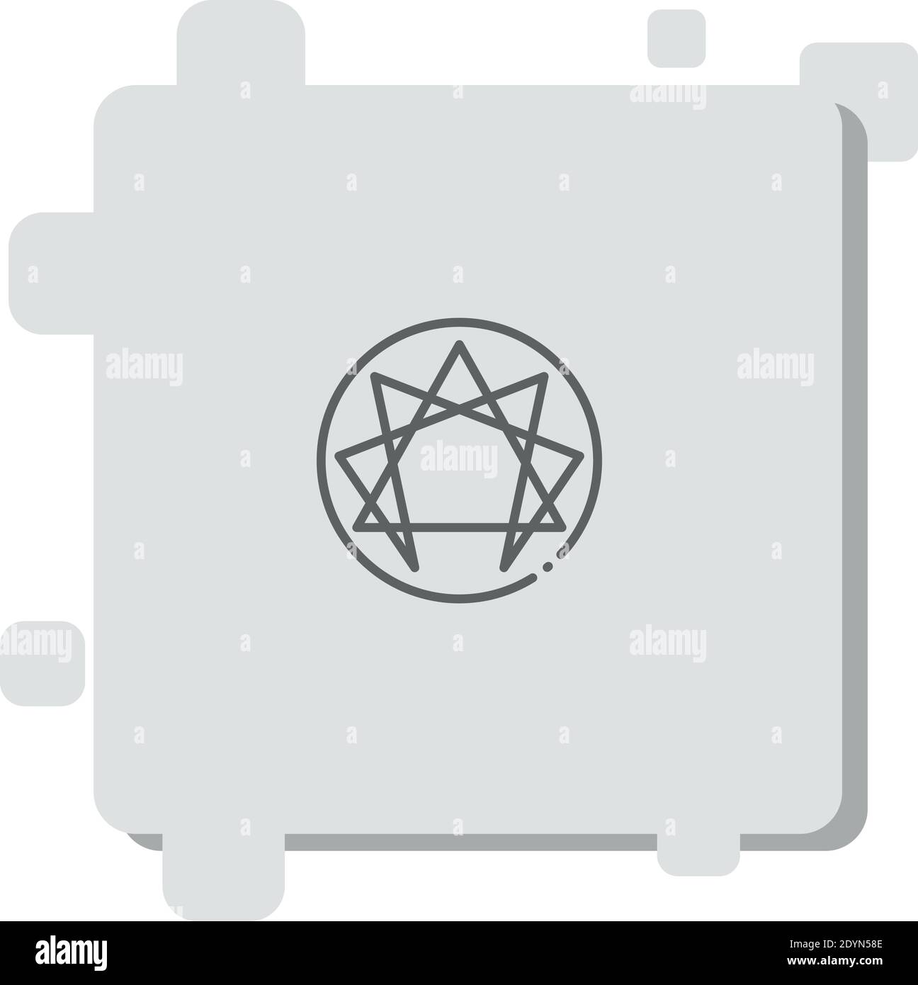 icône de vecteur enneagram illustration moderne de vecteur simple Illustration de Vecteur