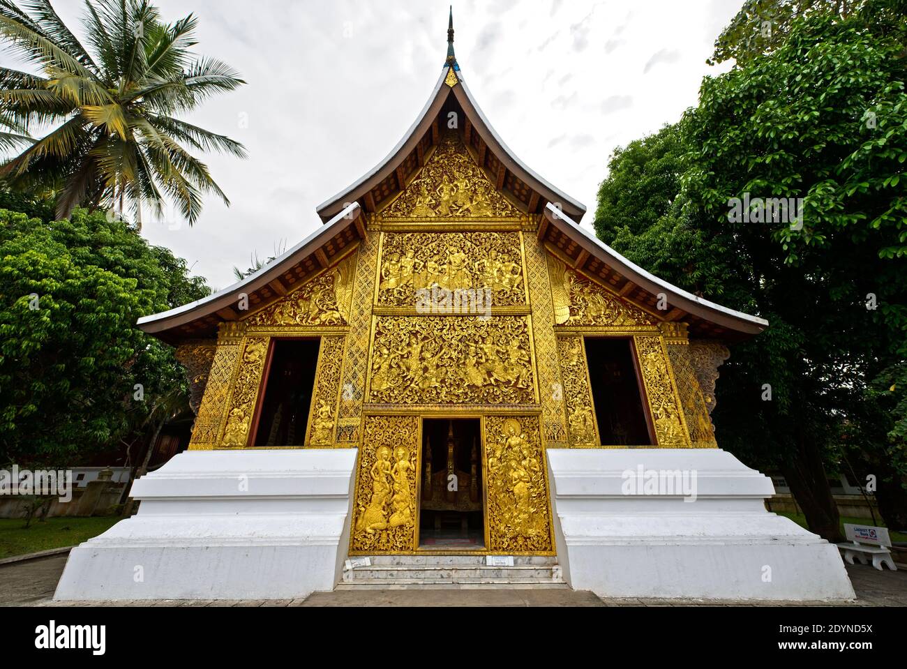 Maison du Chariot funéraire royal, Temple Wat Xieng Thong, Luang Prabang, Laos Banque D'Images