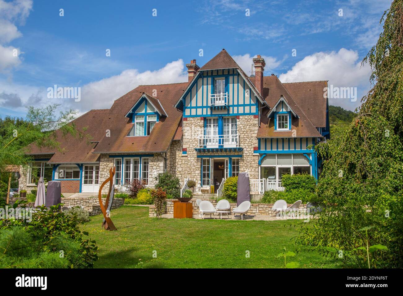 Hotel le jardin des Plumes, Giverny, Normandie, France Banque D'Images