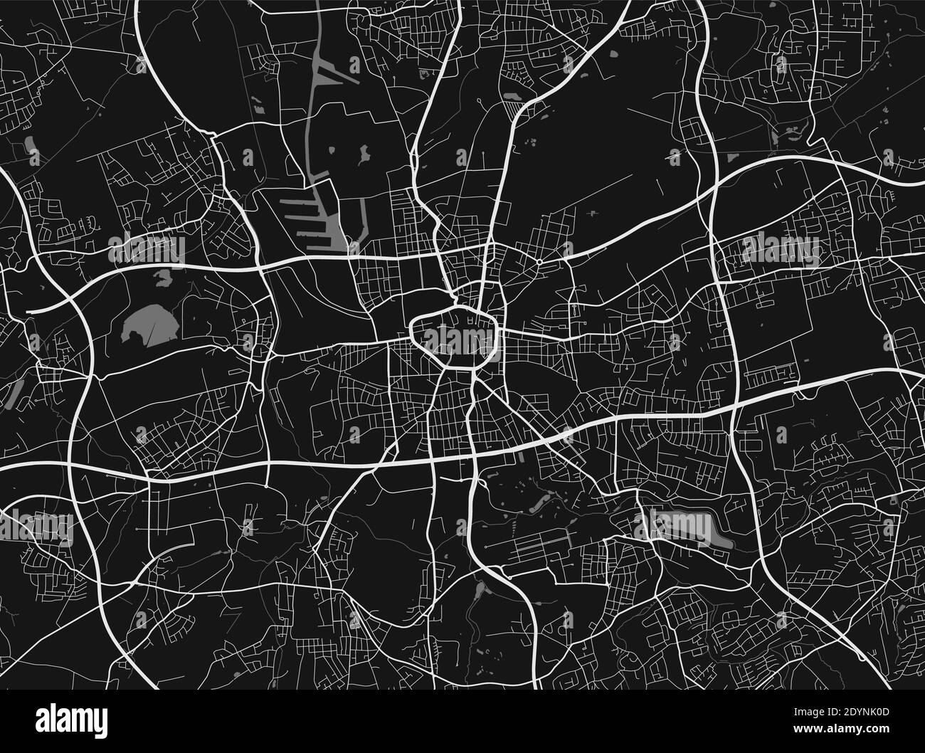 Plan de la ville urbaine de Dortmund. Illustration vectorielle, poster d'art de Dortmund. Illustration de Vecteur