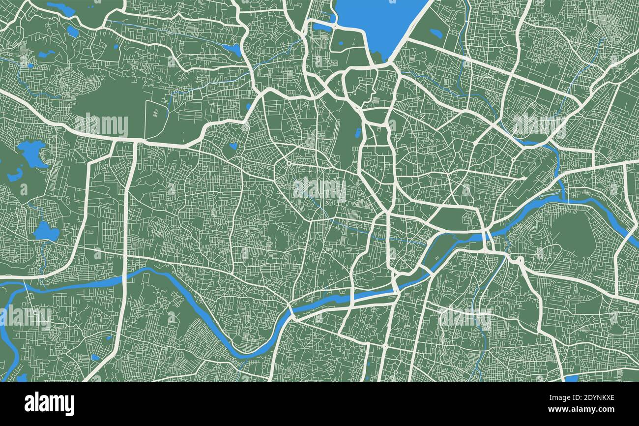 Carte détaillée de la zone administrative de la ville de Hyderabad