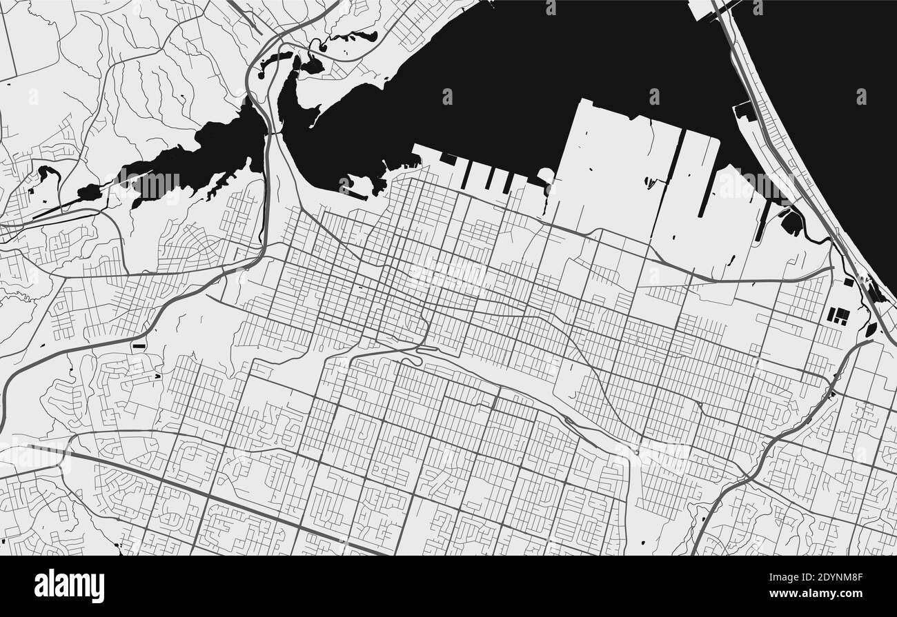 Carte de la ville urbaine de Hamilton. Illustration vectorielle, affiche Hamilton. Illustration de Vecteur