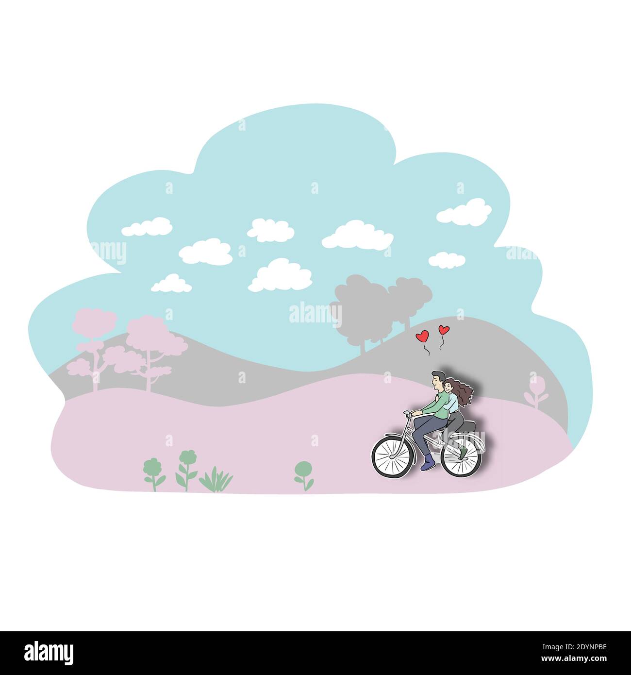 drôle de personnage homme courant avec un chien sur des arbres gris silhouette illustration vectorielle doodle dessinée à la main avec des lignes noires isolées dessus arrière-plan blanc Illustration de Vecteur