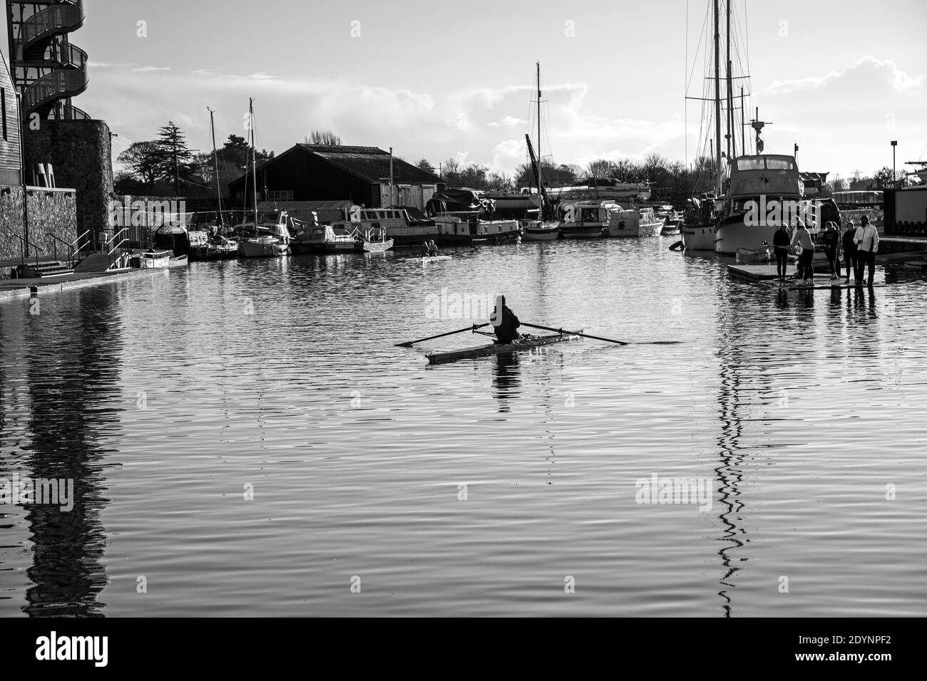 Rower solitaire Banque D'Images