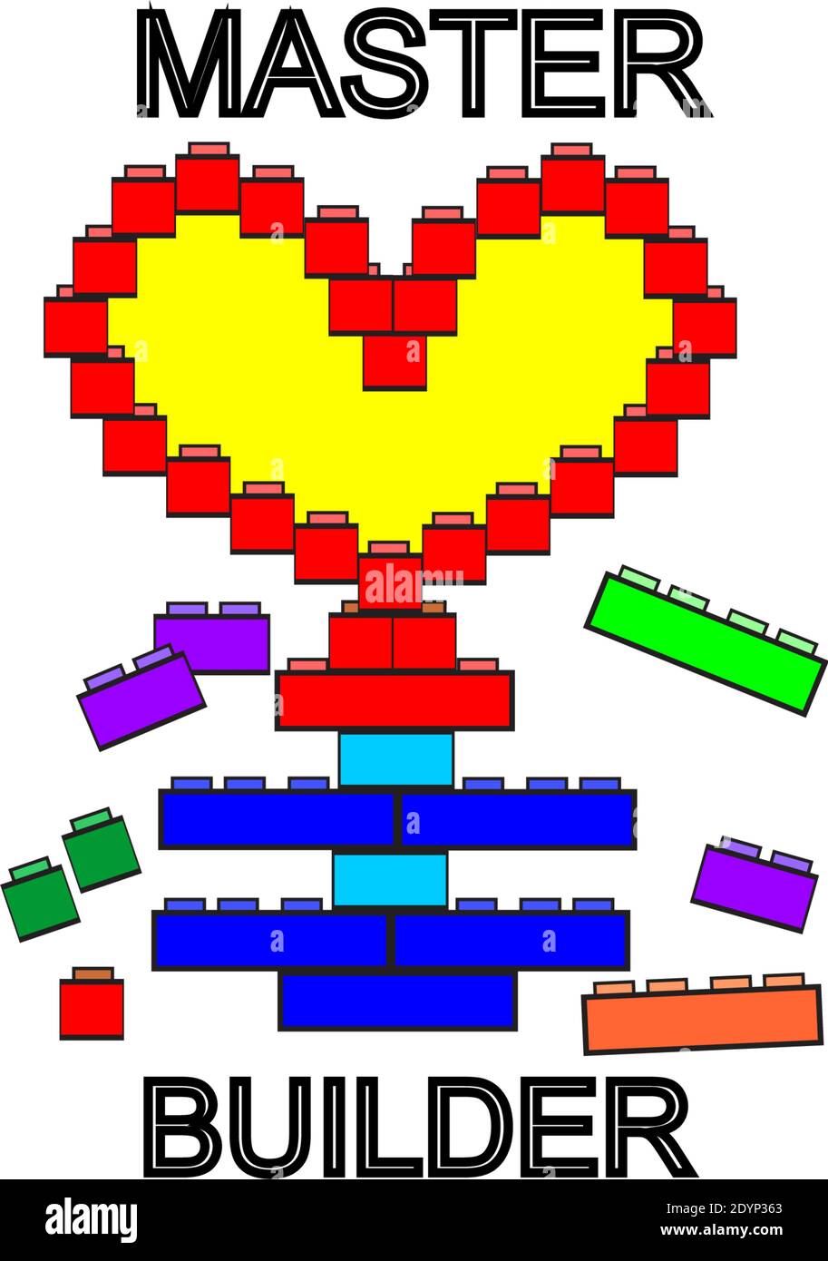 Blocs LEGO pour les maîtres lego Illustration de Vecteur