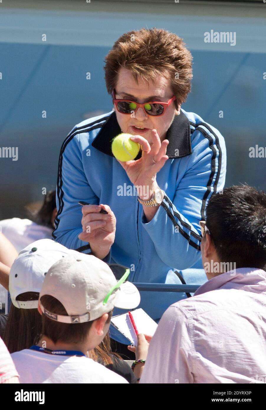 Billie Jean King participe à la Journée des enfants Arthur Ashe au Centre national de tennis de l'USTA Billie Jean King le 24 août 2013 à New York, NY, USA le 24 août 2013. Photo de Lionel Hahn/ABACAPRESS.COM Banque D'Images