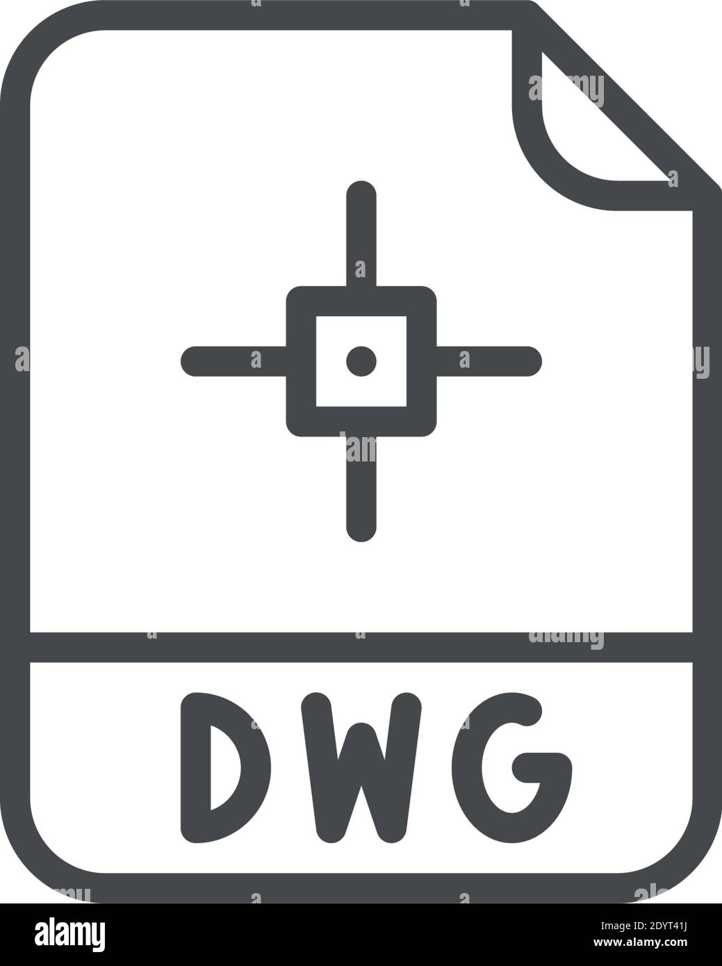 icône de vecteur dwg illustration moderne de vecteur simple Illustration de Vecteur