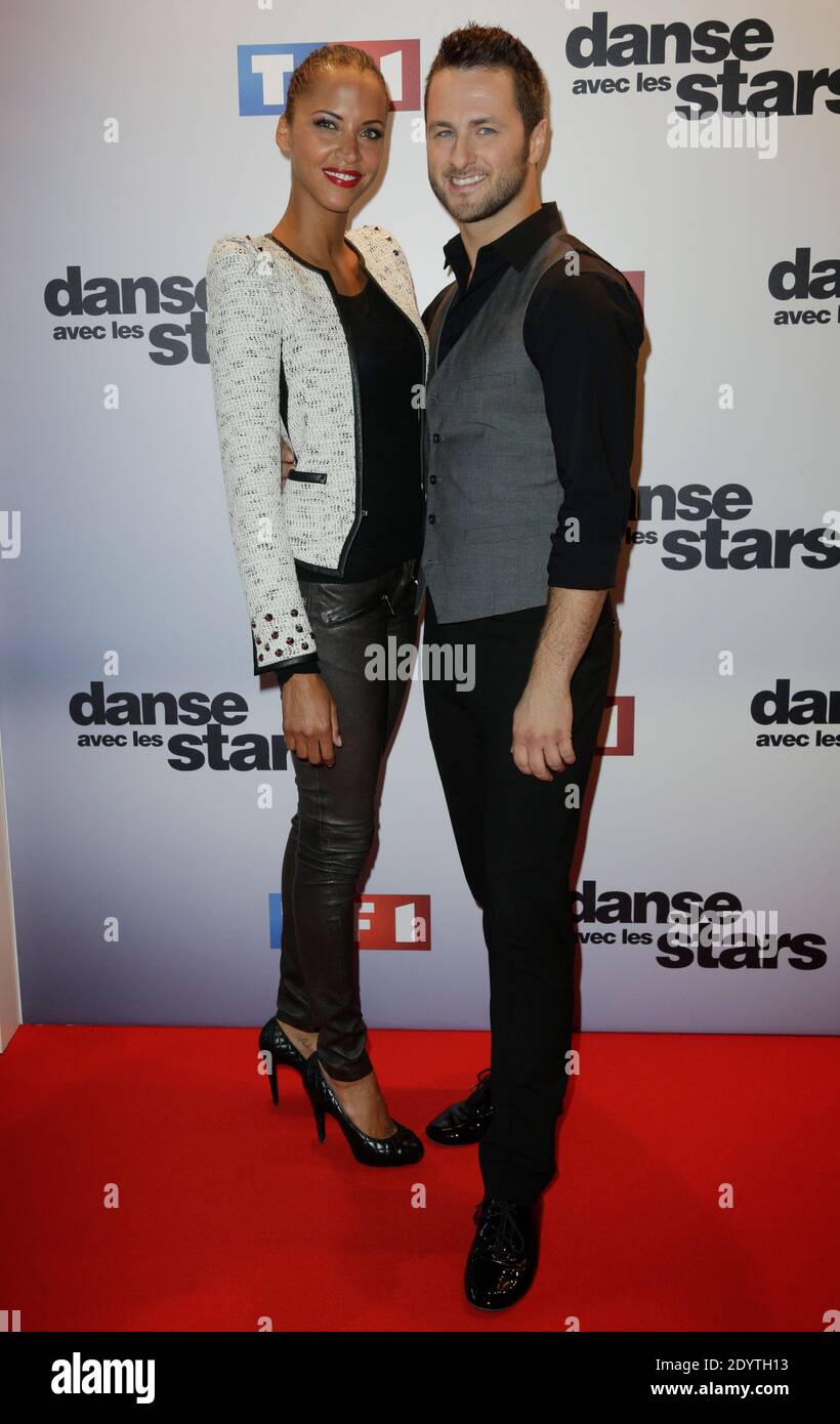 Noemie Lenoir et Christian Millette assistant à la photocall de la saison 4 de 'anse avec les Starss' au siège de TF1 à Paris, France, le 10 septembre 2013. Photo de Jerome Domine/ABACAPRESS.COM Banque D'Images