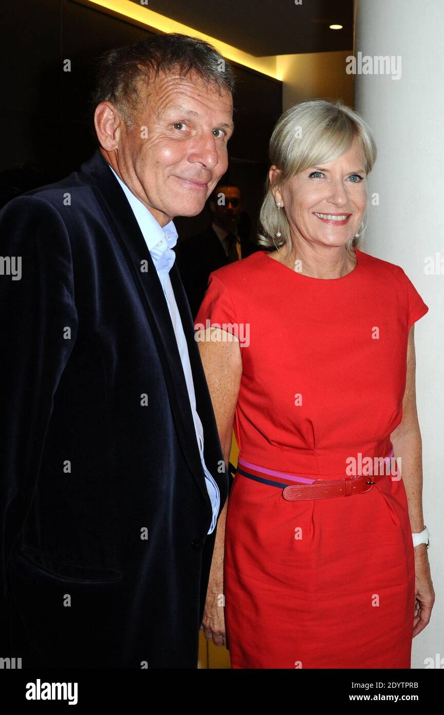 Patrick Poivre d'Arvor et Catherine Ceylac assistent à la fête d'ouverture de l'hôtel Sofitel à Paris, France, le 18 septembre 2013. Photo d'Aurore Marechal/ABACAPRESS.COM Banque D'Images