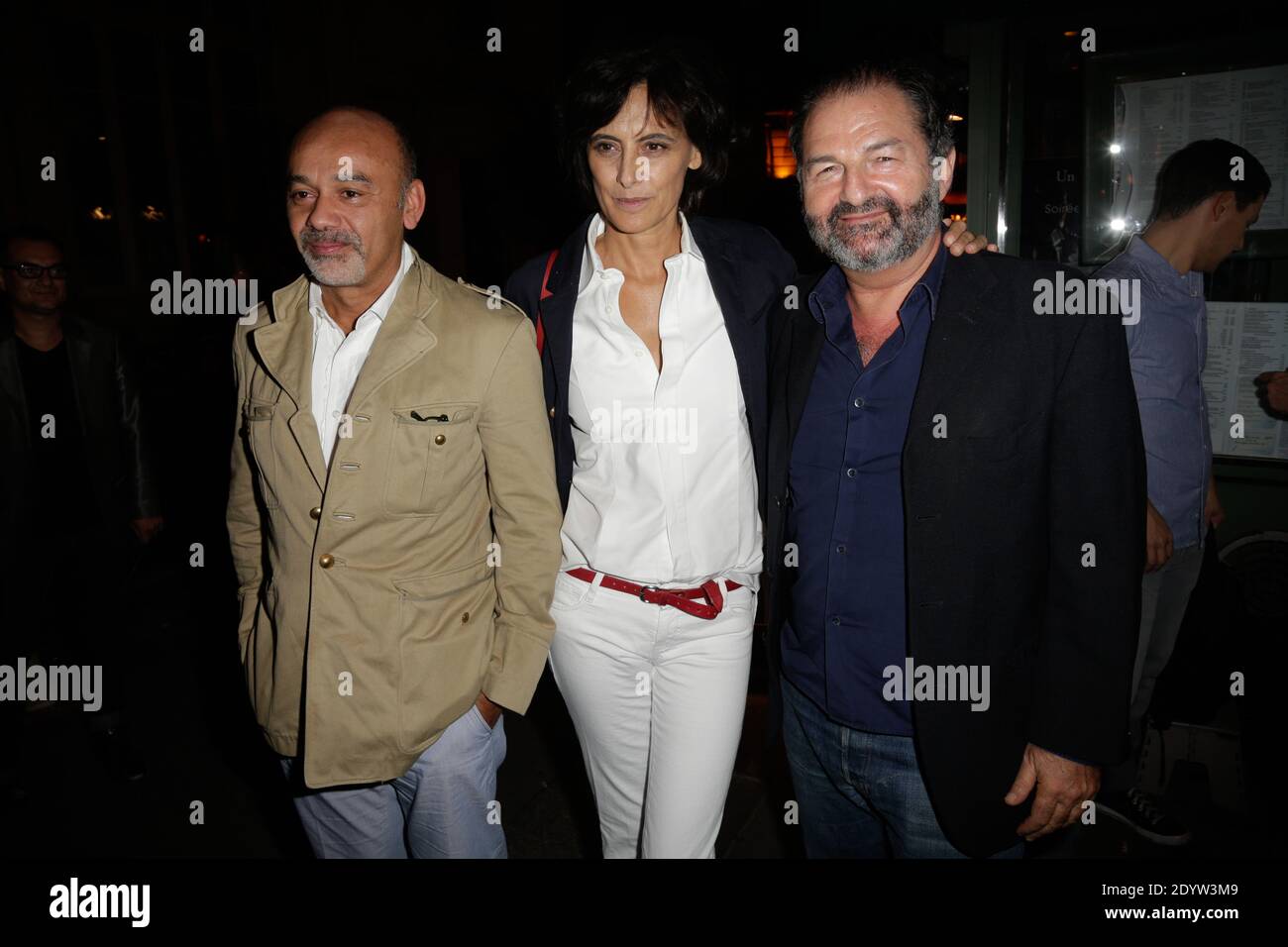 Christian Louboutin, Ines de la Fressange et Denis Olivennes assistent à la première de l'opium qui s'est tenue au cinéma le Saint Germain à Paris, en France, le 27 septembre 2013. Photo de Jerome Domine/ABACAPRESS.COM Banque D'Images