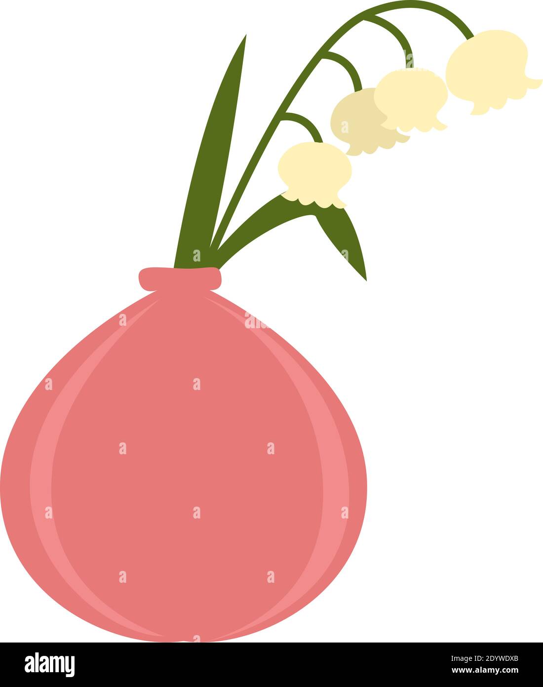 Fleurs dans un vase, illustration, vecteur sur fond blanc. Illustration de Vecteur