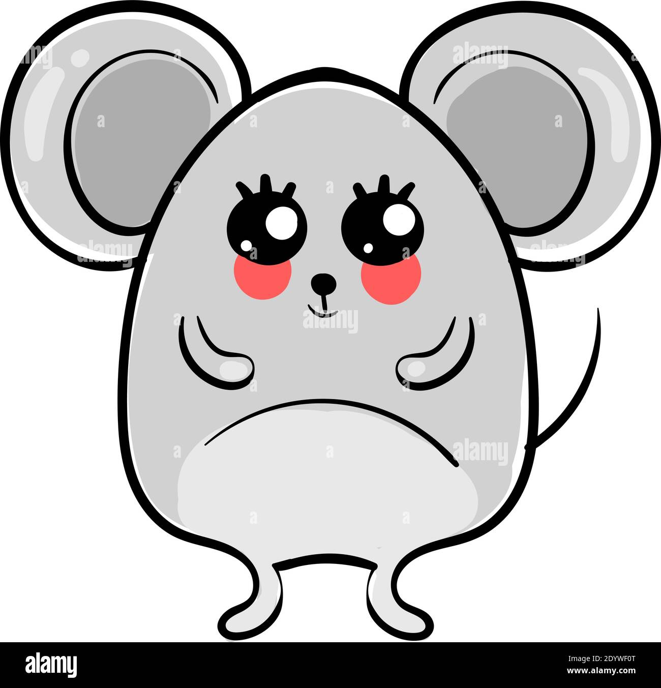 Souris grise, illustration, vecteur sur fond blanc. Illustration de Vecteur