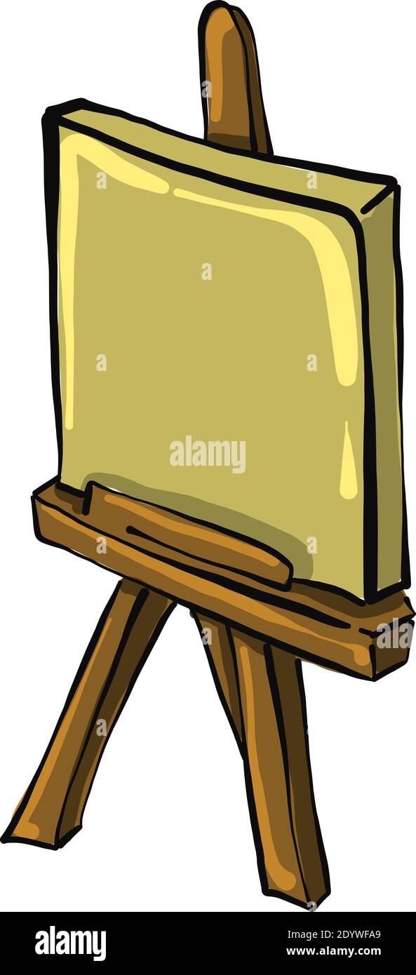 Ancien support de peinture, illustration, vecteur sur fond blanc. Illustration de Vecteur