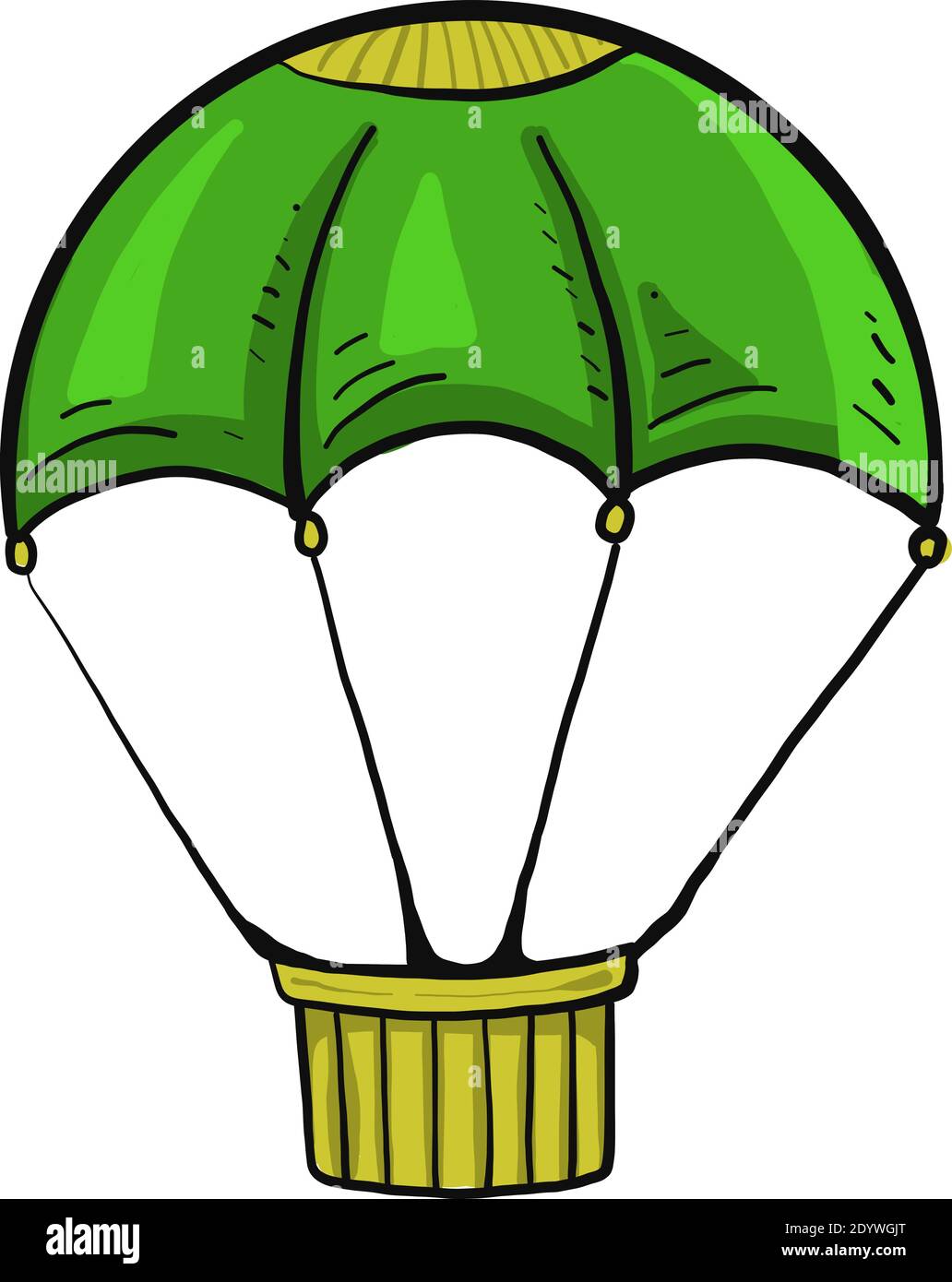 Ballon d'air vert, illustration, vecteur sur fond blanc. Illustration de Vecteur