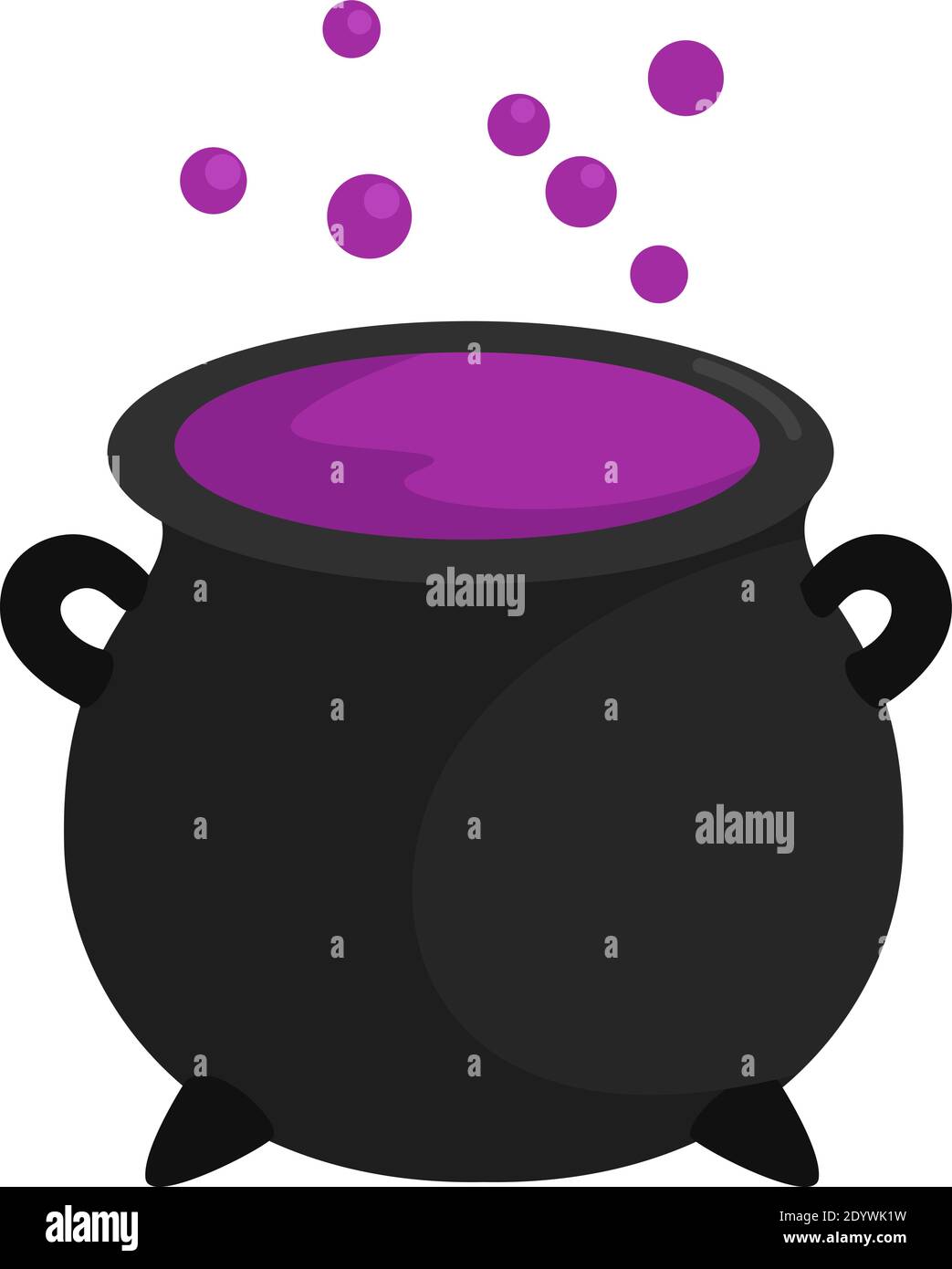 Potion violet magique, illustration, vecteur sur fond blanc. Illustration de Vecteur