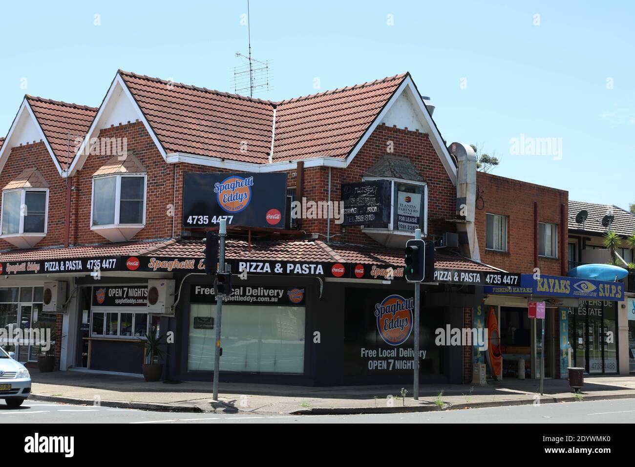 Entreprises sur la Great Western Highway, EMU Plains, Nouvelle-Galles du Sud 2750 Banque D'Images