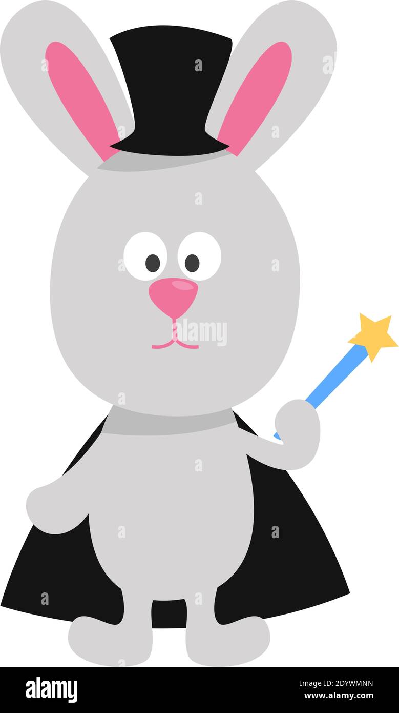 Lapin assistant, illustration, vecteur sur fond blanc. Illustration de Vecteur
