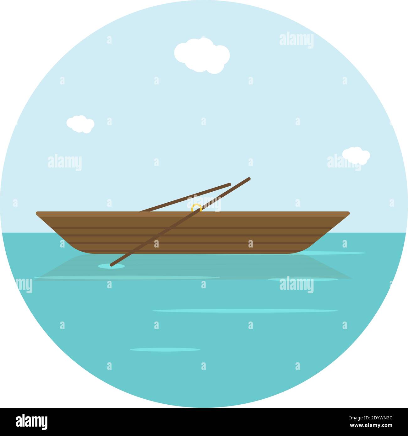 Petit bateau, illustration, vecteur sur fond blanc. Illustration de Vecteur