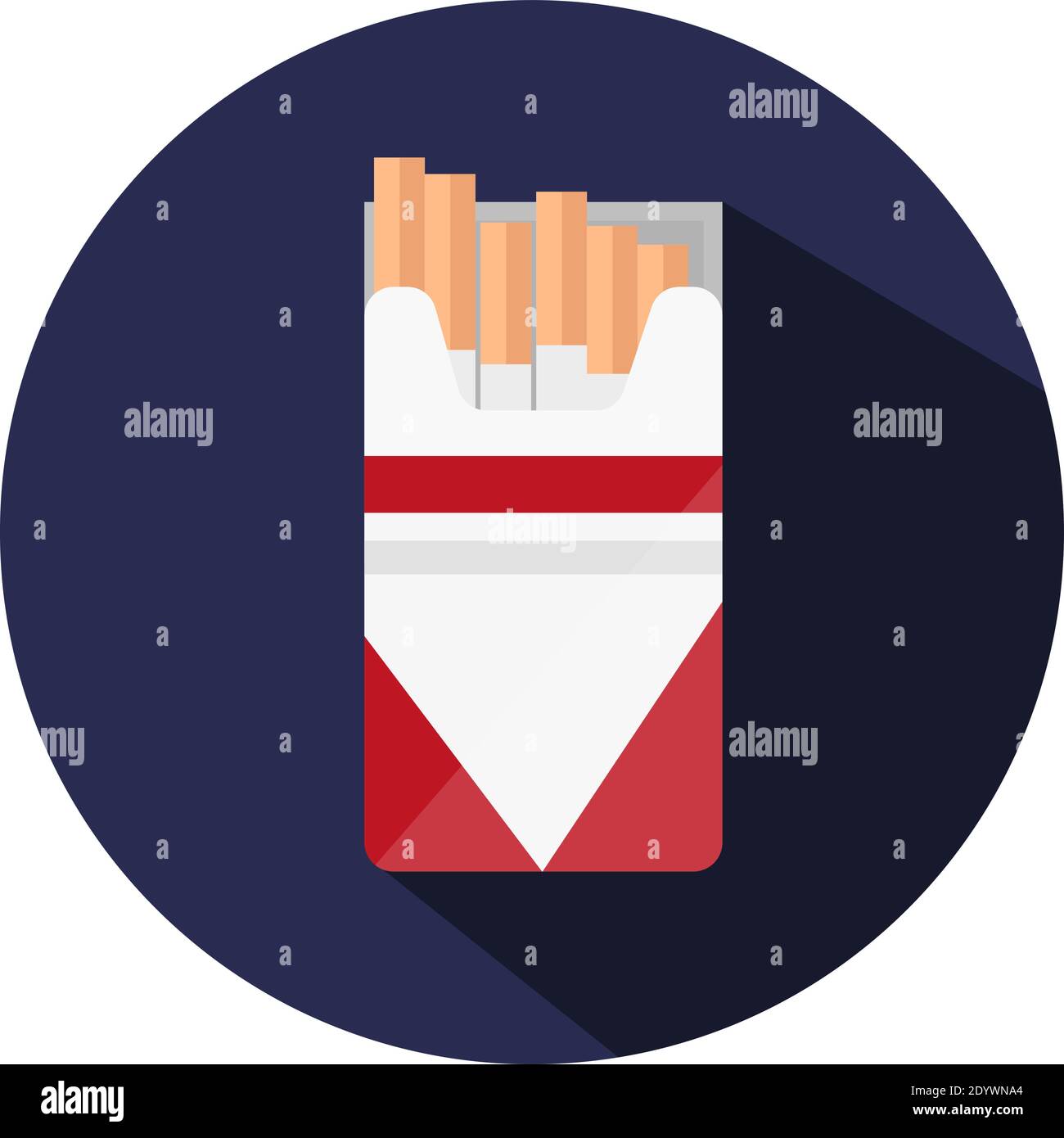 Paquet rouge de cigarettes, illustration, vecteur sur fond blanc. Illustration de Vecteur