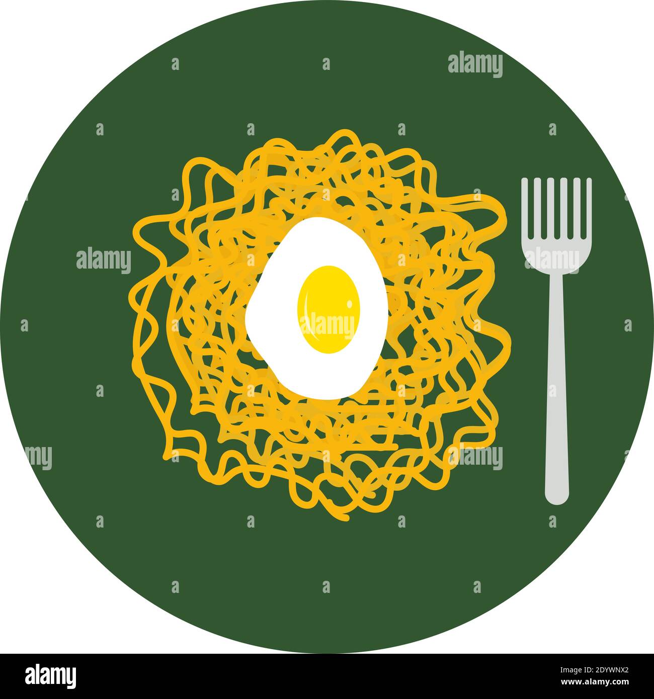 Egg maggi, illustration, vecteur sur fond blanc. Illustration de Vecteur