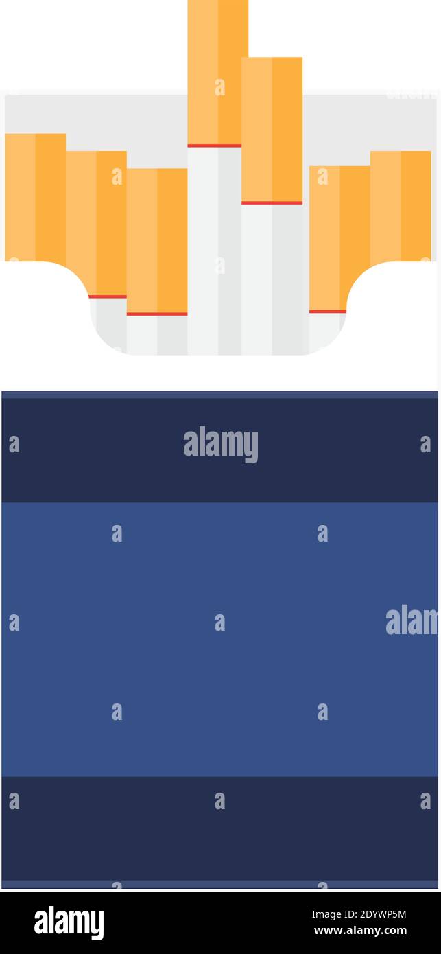 Paquet de cigarettes, illustration, vecteur sur fond blanc. Illustration de Vecteur