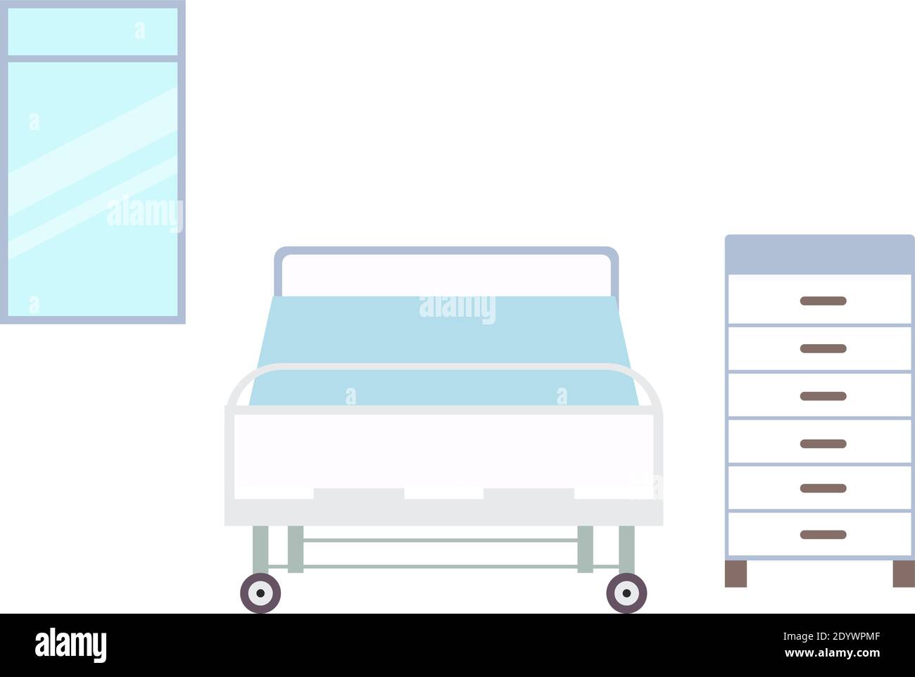 Chambre d'hôpital, illustration, vecteur sur fond blanc. Illustration de Vecteur
