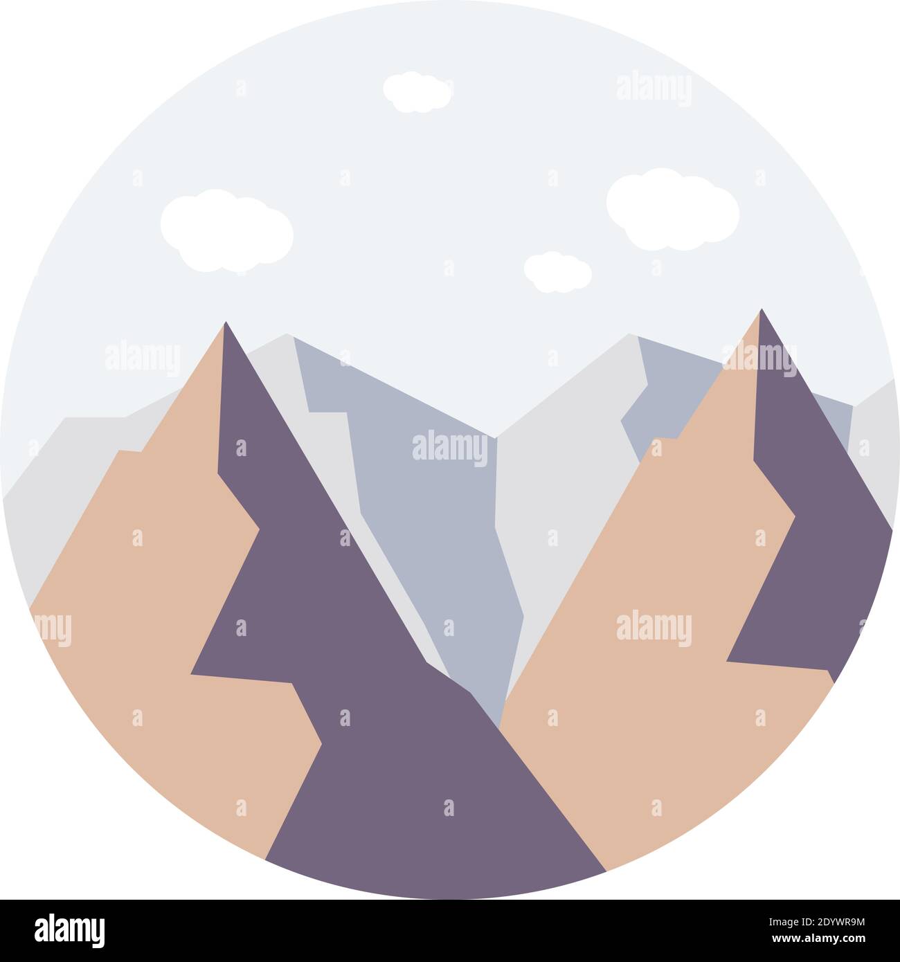 Grandes montagnes, illustration, vecteur sur fond blanc. Illustration de Vecteur