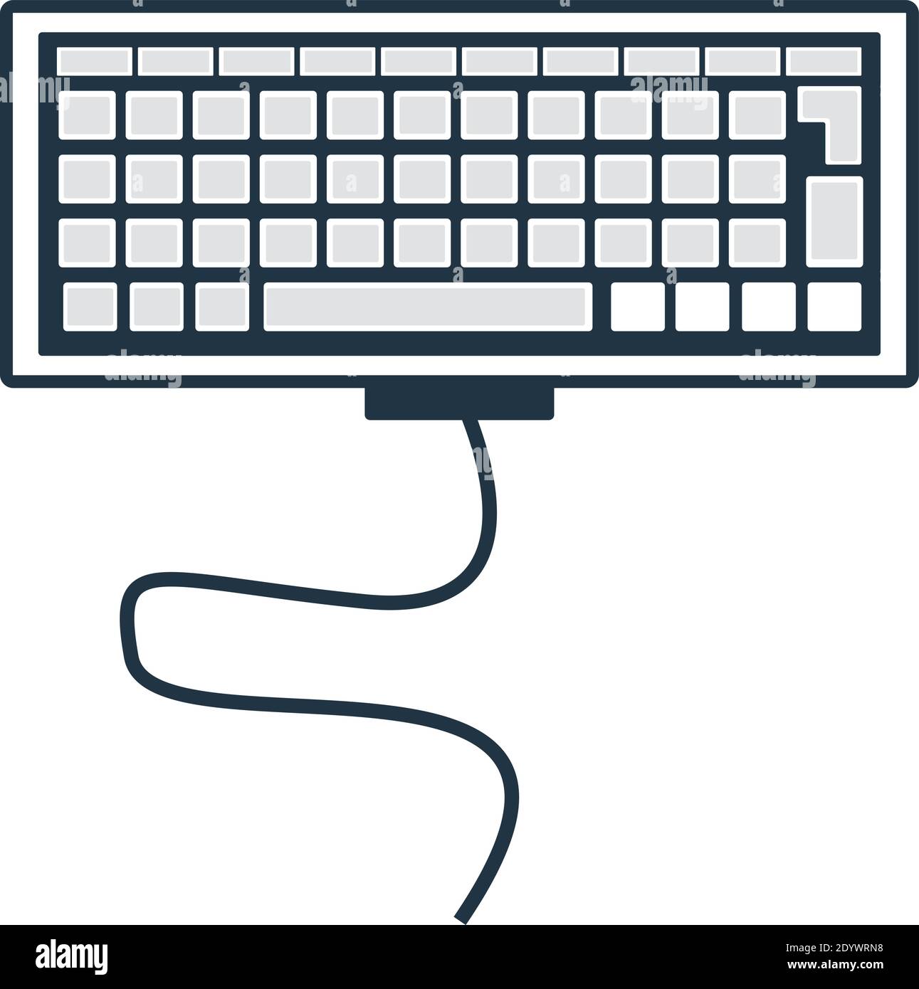 Clavier simple, illustration, vecteur sur fond blanc. Illustration de Vecteur