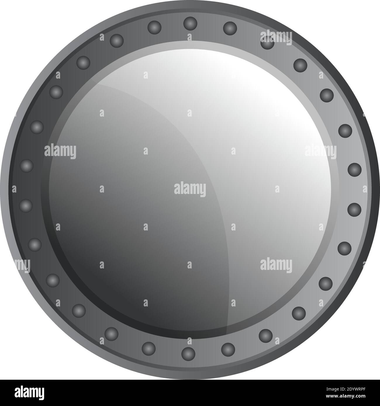 Bouclier rond, illustration, vecteur sur fond blanc. Illustration de Vecteur