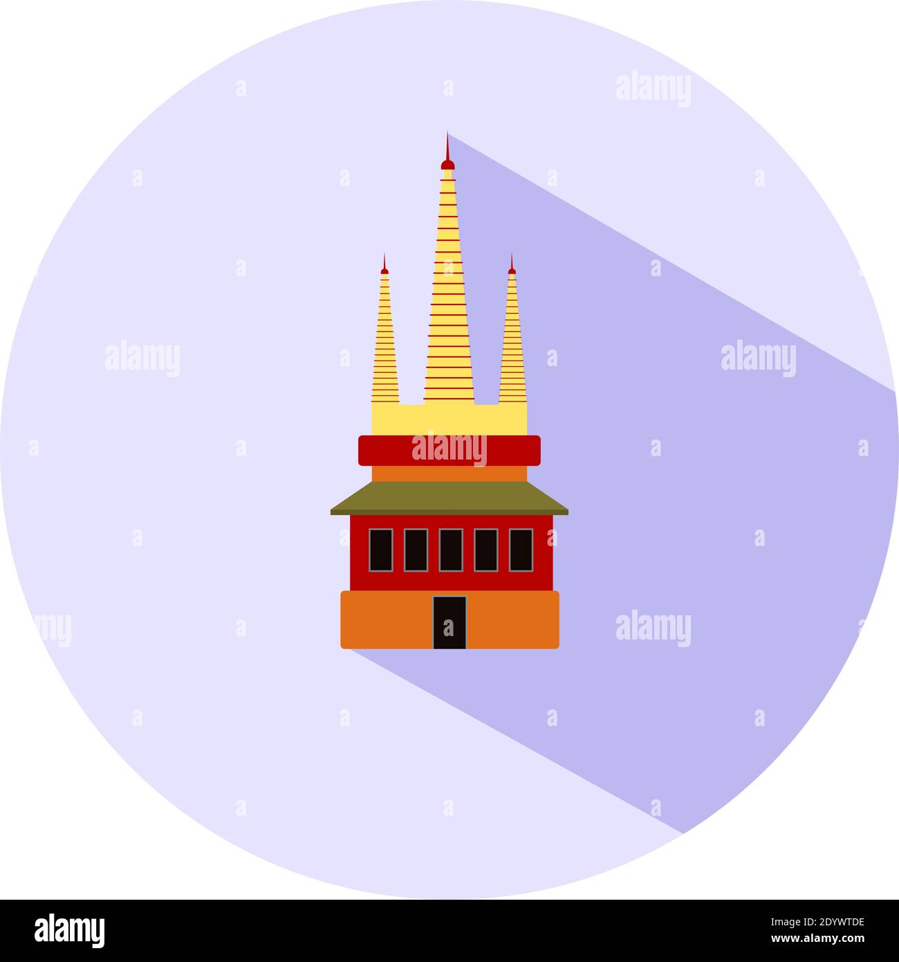 Temple chinois, illustration, vecteur sur fond blanc. Illustration de Vecteur