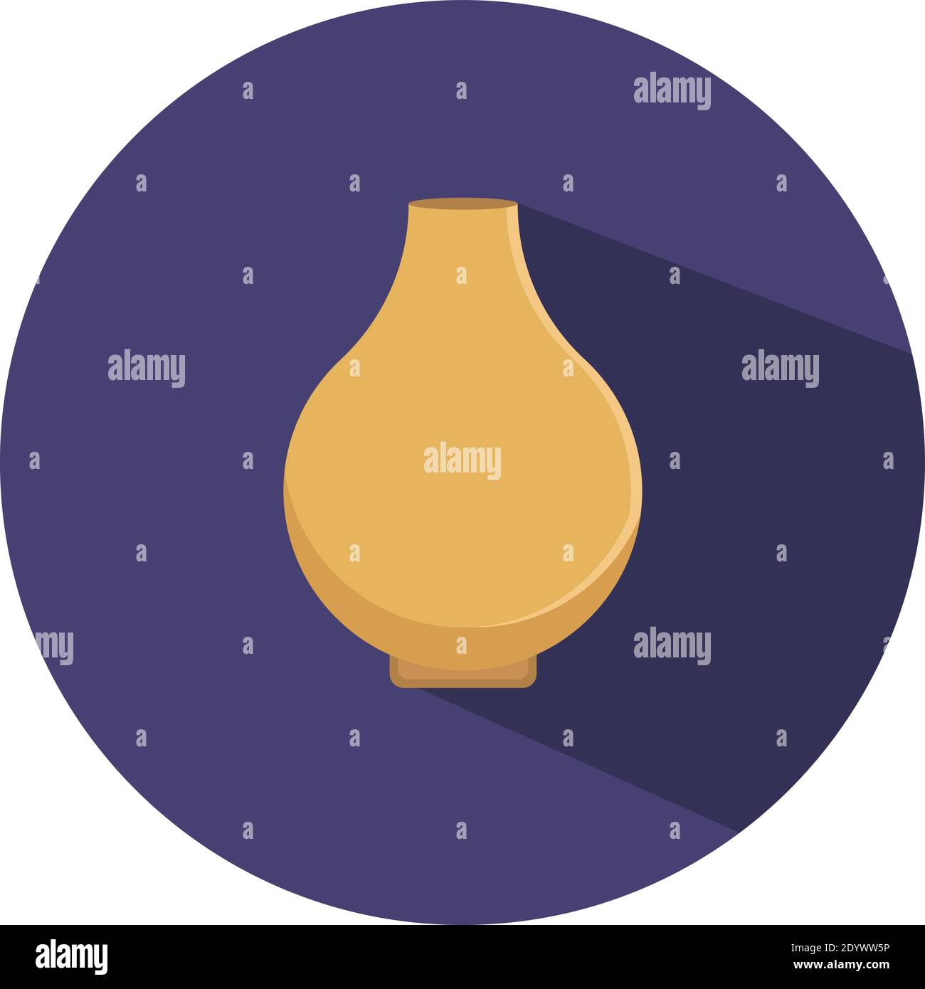 Vase jaune, illustration, vecteur sur fond blanc. Illustration de Vecteur