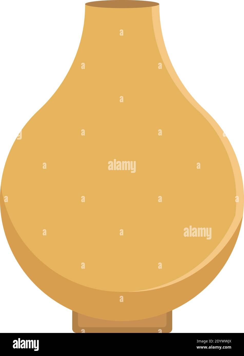 Vase jaune, illustration, vecteur sur fond blanc. Illustration de Vecteur