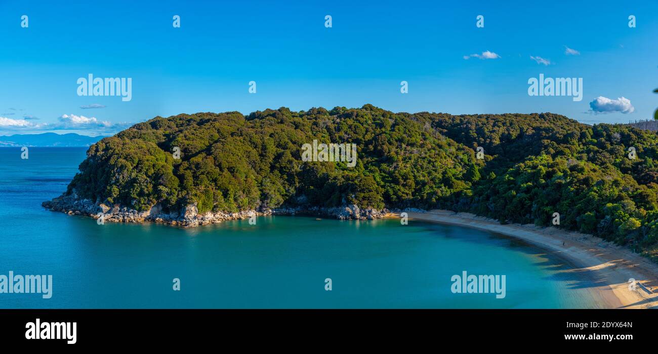 Baie de te Pukatea au parc national d'Abel Tasman à New Zélande Banque D'Images