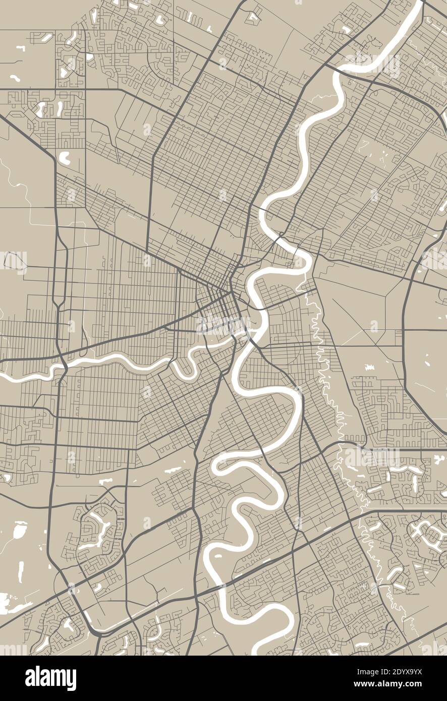 Carte détaillée de la zone administrative de Winnipeg. Illustration vectorielle libre de droits. Panorama urbain. Illustration de Vecteur
